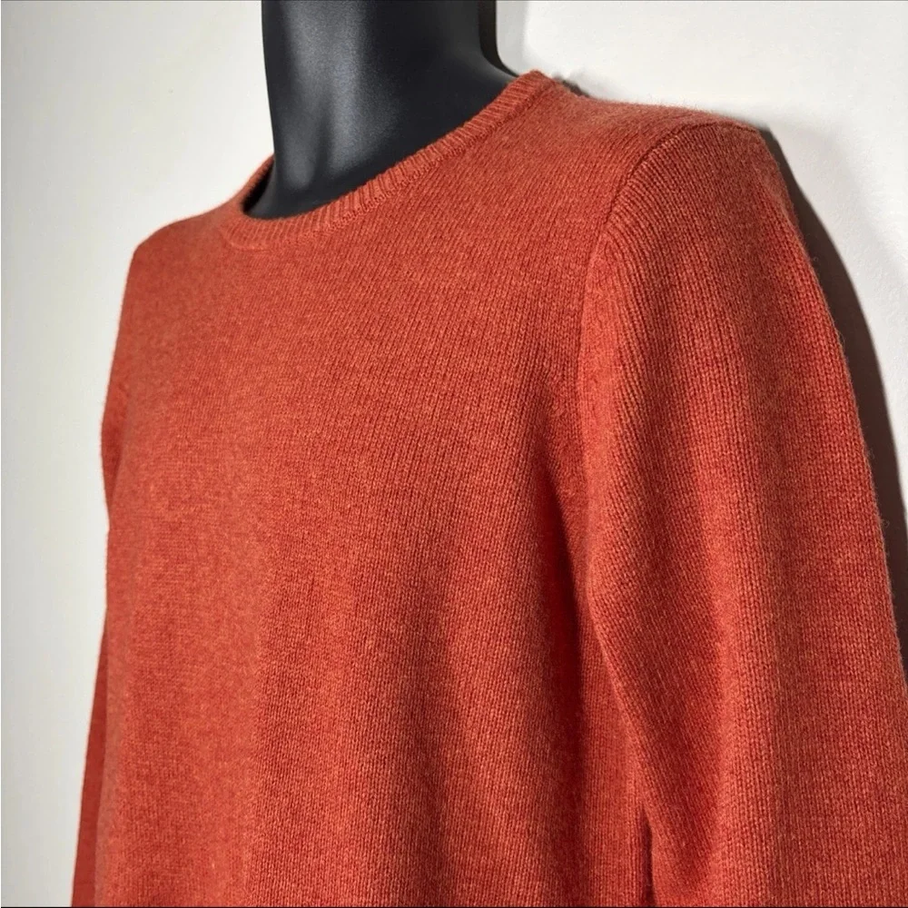 Woolovers Mens M Wool Jumper Sweater Garnet red Crew Neck lambswool
